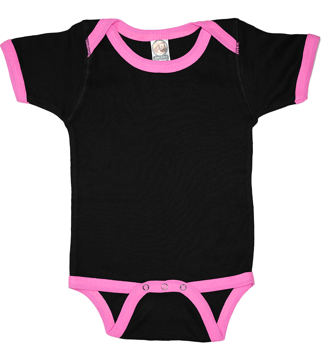 Infant Black & Neon Contrast Onesie (Romper)